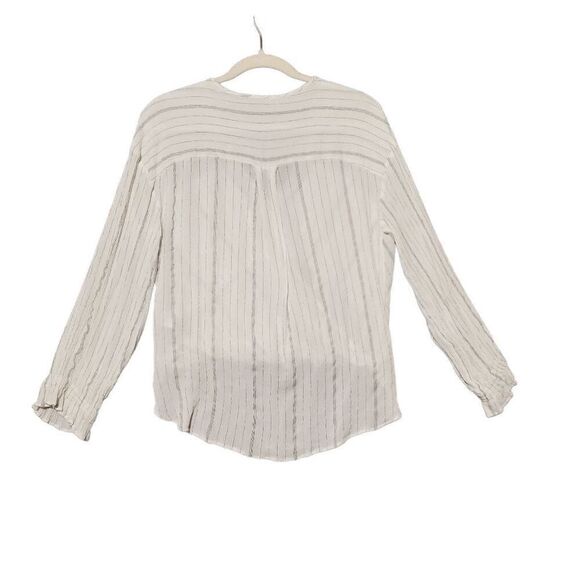 All Saints Women's Wrap Penny Surplice Striped Long Sleeve Blouse Small - Picture 9 of 9